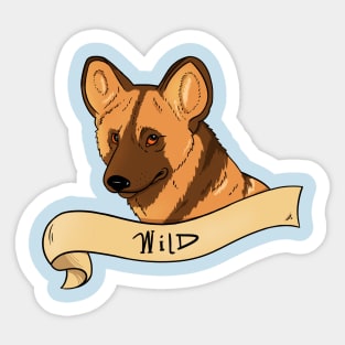 African "Wild" Dog Banner Sticker